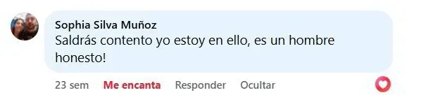 Captura de conversación con cliente Sofía